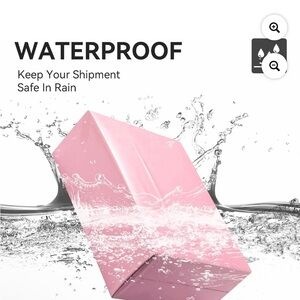 Pink Polymailers 12” x 15.5” Set of 20 with 100 Thank You Stickers